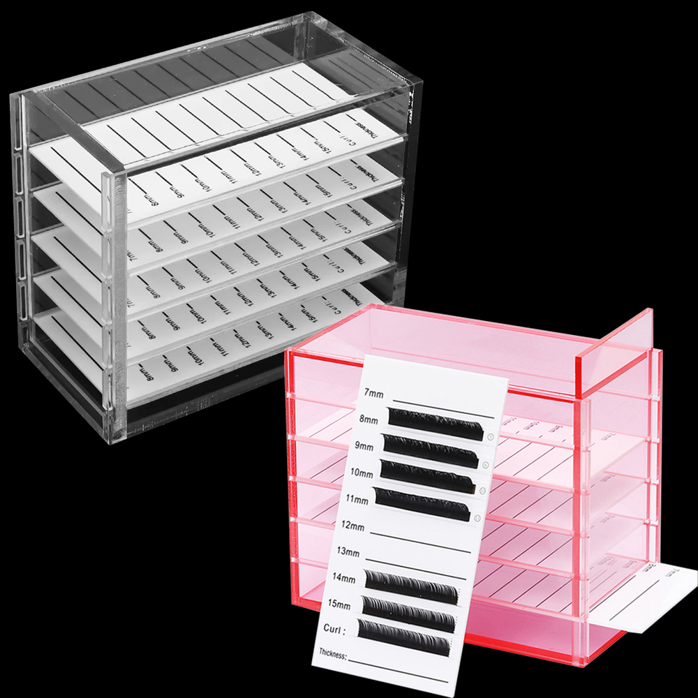 Lash Tray Organizer - まつげエクステ収納ボックス,5層,アクリルパレットホルダー,まつげオーガナイザー,つけまつげ,メイクアップツール用品