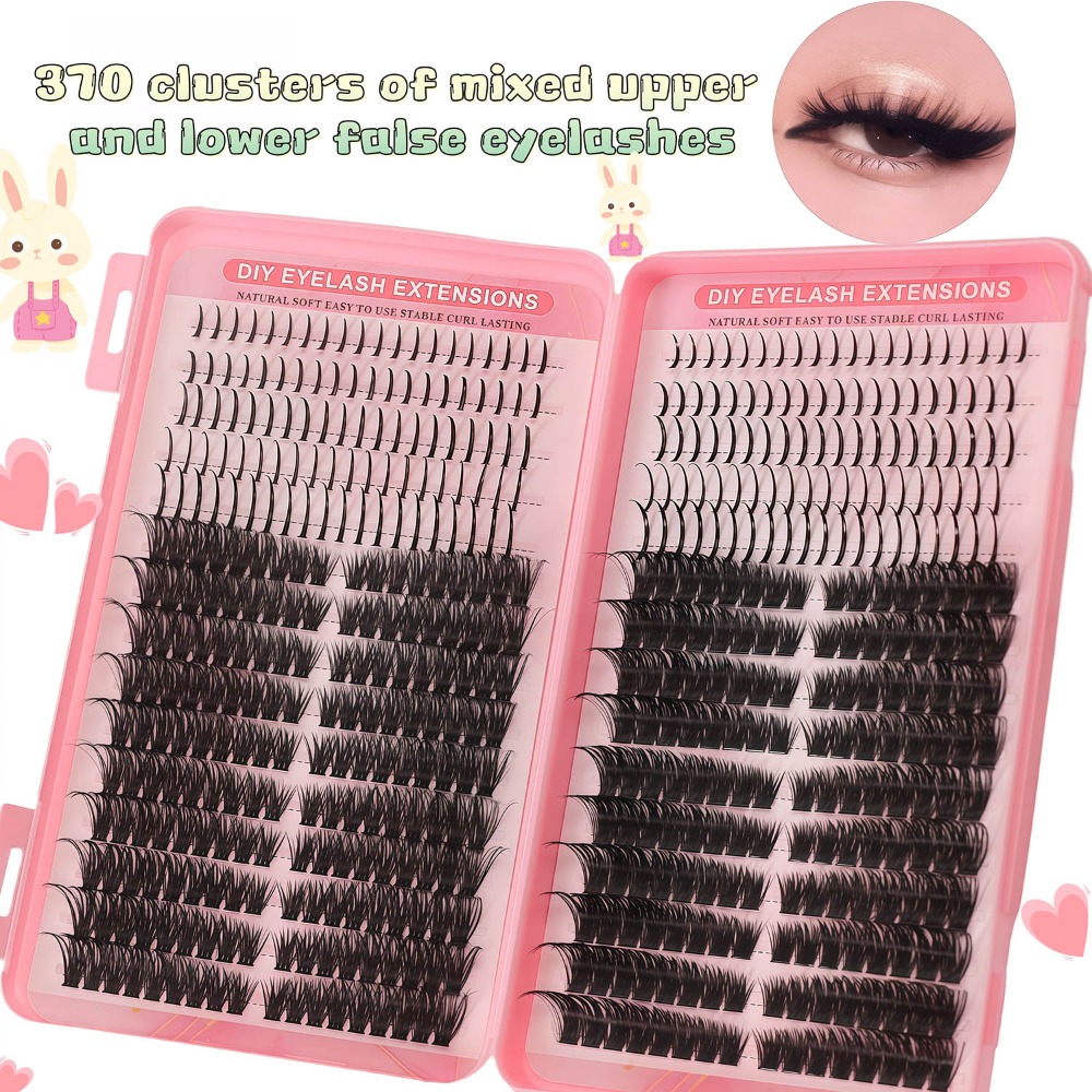 Eyelash Extension Single Lash - DIYクラスターラッシュ シングルクラップ 高密度 超ソフト 高容量 グラフティング