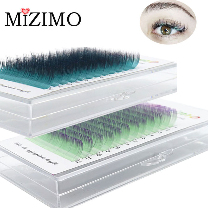 Eyelash Extension Single Lash - 混合長の粘着性まつげエクステ,1つの混合長さ0.07/0.1 c/d,アイメイク,8〜15mm