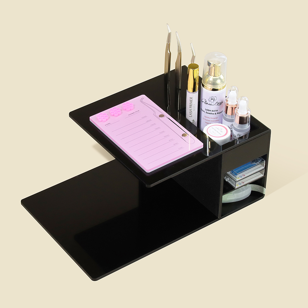 Lash Tray Organizer - まつげエクステ用アクリルスタンド,1ピース,仕切り付きサポート,ラジカセ,サポート,オーガナイザー,スタンド
