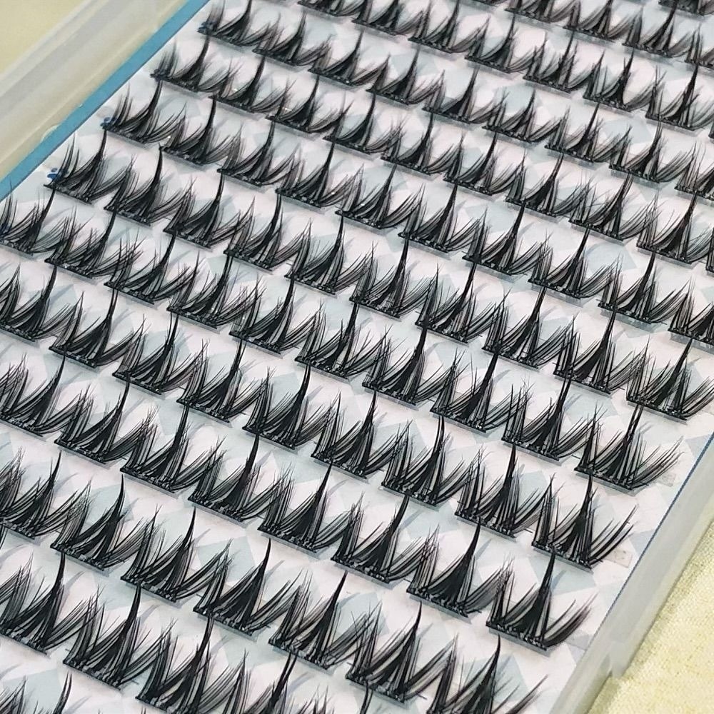 Eyelash Extension No 11 - 100/130/200束 ブラック セルフ接着式つけまつげ 大容量 11-13MM DIYまつげエクステ