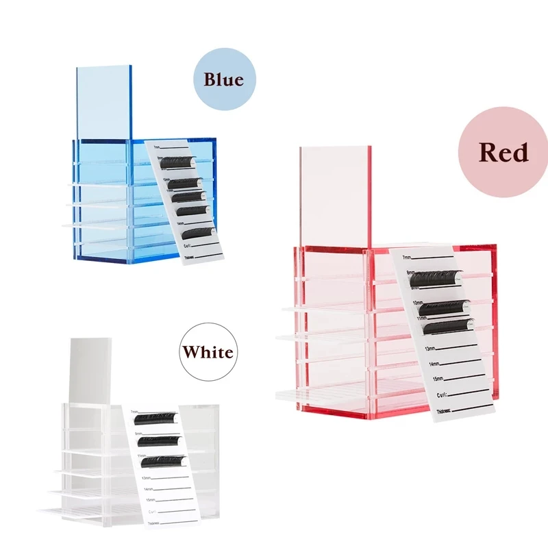 Lash Tray Organizer - 1 個まつげエクステンション収納ボックス 5 層アクリルパレットラッシュオーガナイザーホルダーディスプレイスタンドメイクアップツール用品