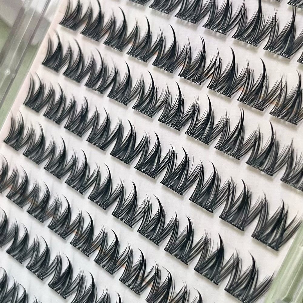 Eyelash Extension No 11 - 100/130/200 クラスターブラック自己粘着つけまつげ大容量 11-13 ミリメートル DIY まつげエクステンション接着剤不要アイメイク