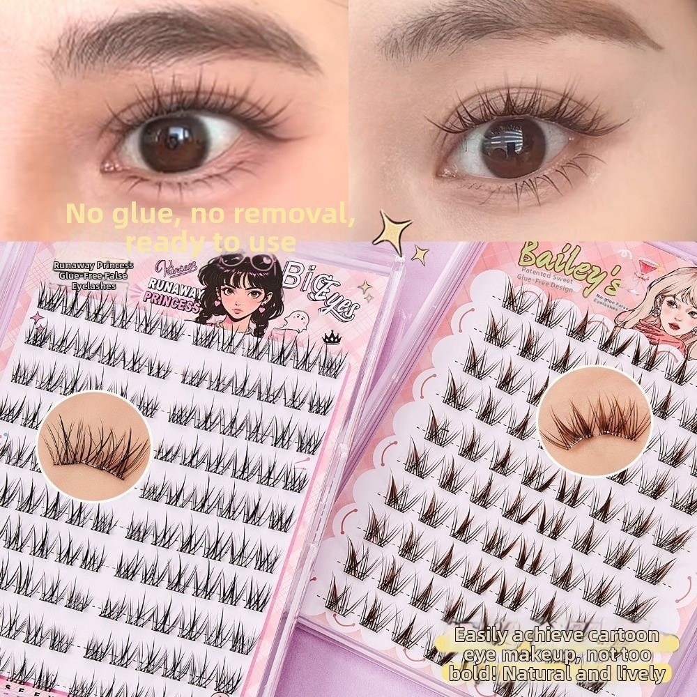 Eyelash Extension No 11 - 80クラスター 11-12MM セルフ接着式つけまつげ 簡単装着 アイメイク DIYまつげエクステ