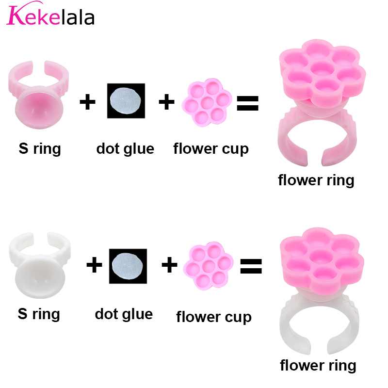 DIY まつげエクステンションファン開花カップ接着剤ホルダー - Lash Mapping Sticker のレビューと価格