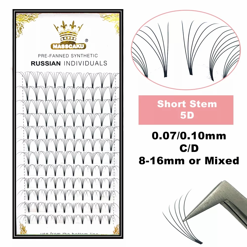 MASSCAKU 既成ロシアボリュームショートステムまつげエ - Eyelash Extension Remover At Home のレビューと価格
