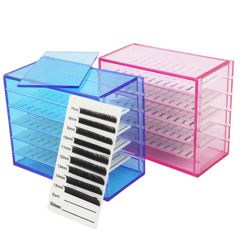 まつげエクステ収納ボックス,5層,アクリルパレットホルダー, - Lash Tray Organizer のレビューと価格