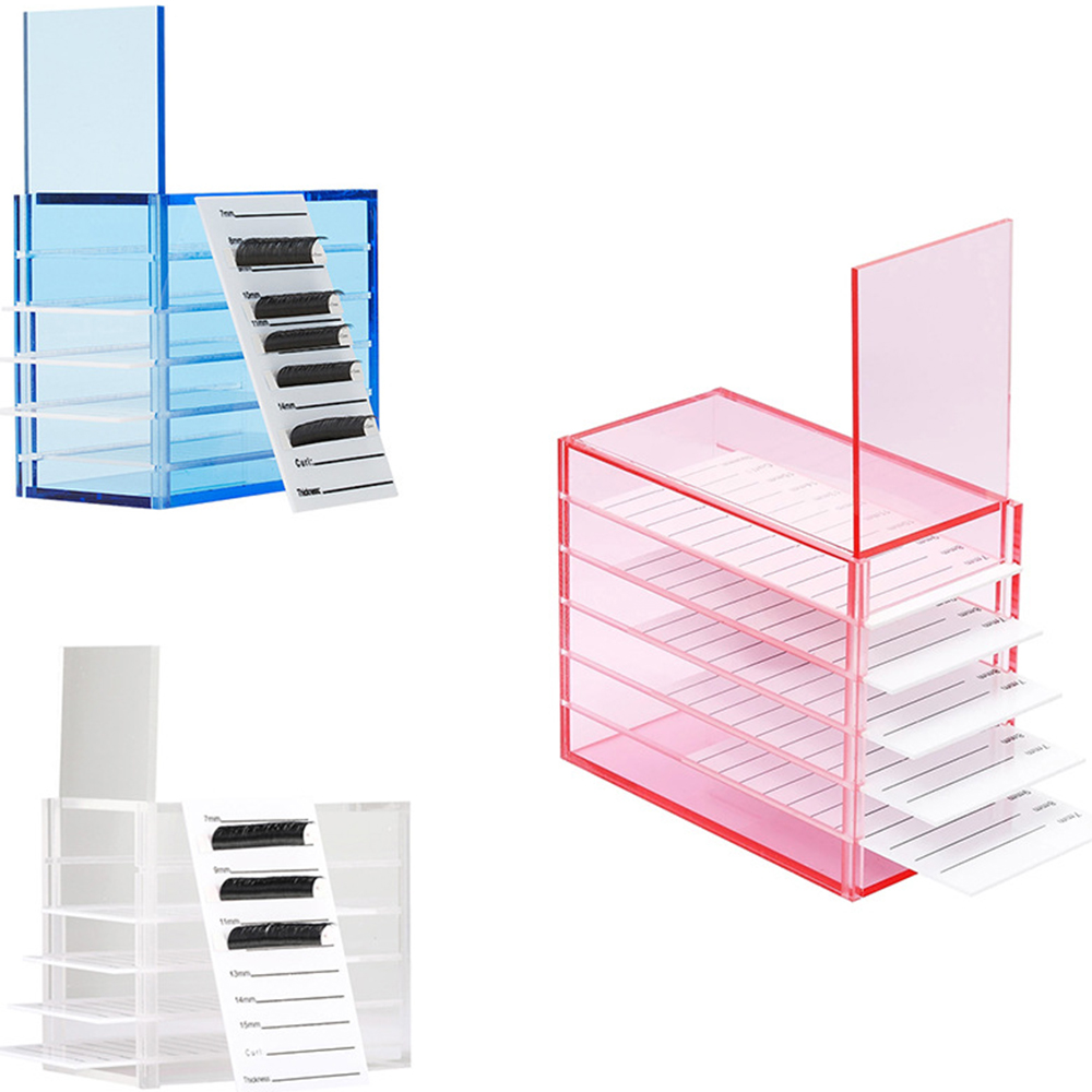 まつげエクステ収納ボックス,5層,アクリルパレットホルダー, - Lash Tray Organizer のレビューと価格