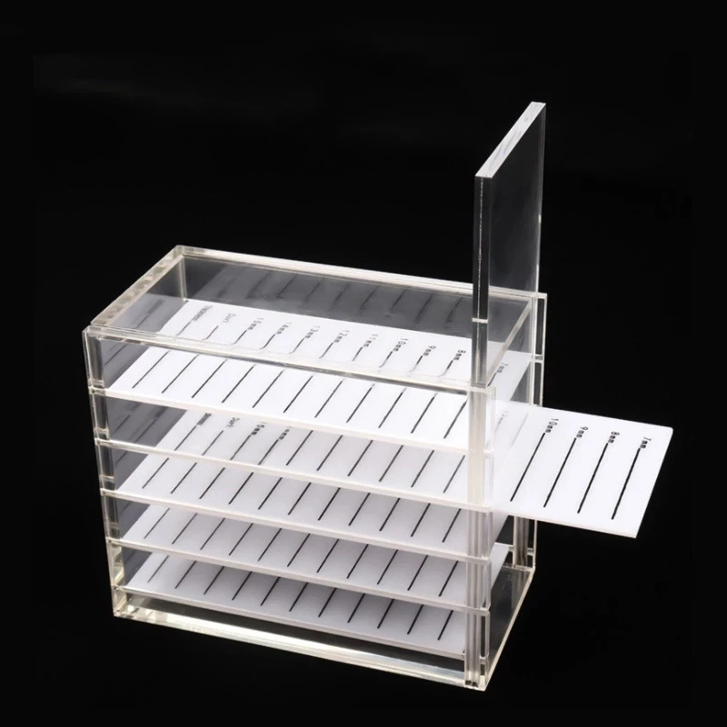1 個まつげエクステンション収納ボックス 5 層アクリルパレ - Lash Tray Organizer のレビューと価格
