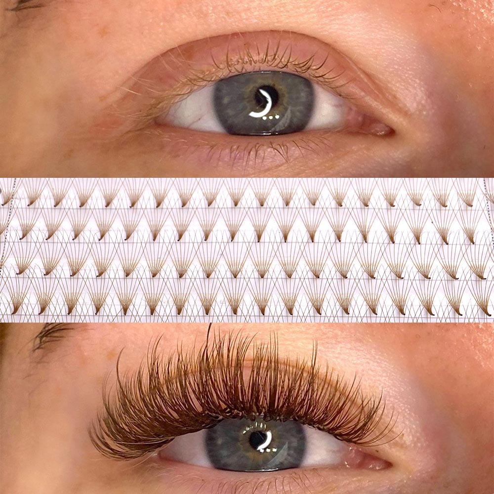 320本入り カラーポイントベース ブラウンプレメイドファン - Eyelash Extension Remover At Home のレビューと価格