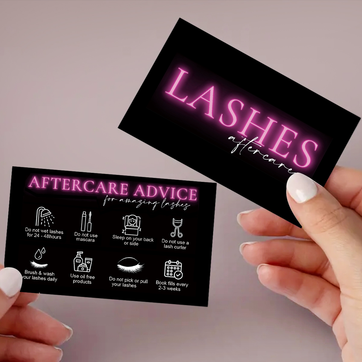 50 ピース/ロット大理石まつげアフターケアカードラッシュ名 - Lash Mapping Sticker のレビューと価格