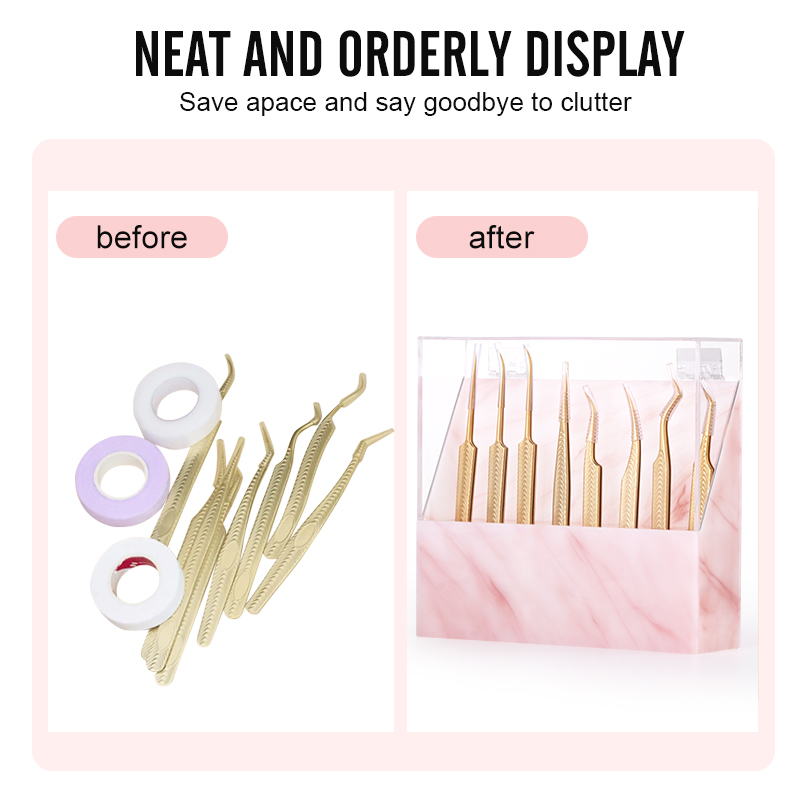 NATUHANA 8スロットアクリル製まつげエクステンション - Lash Tray Organizer のレビューと価格