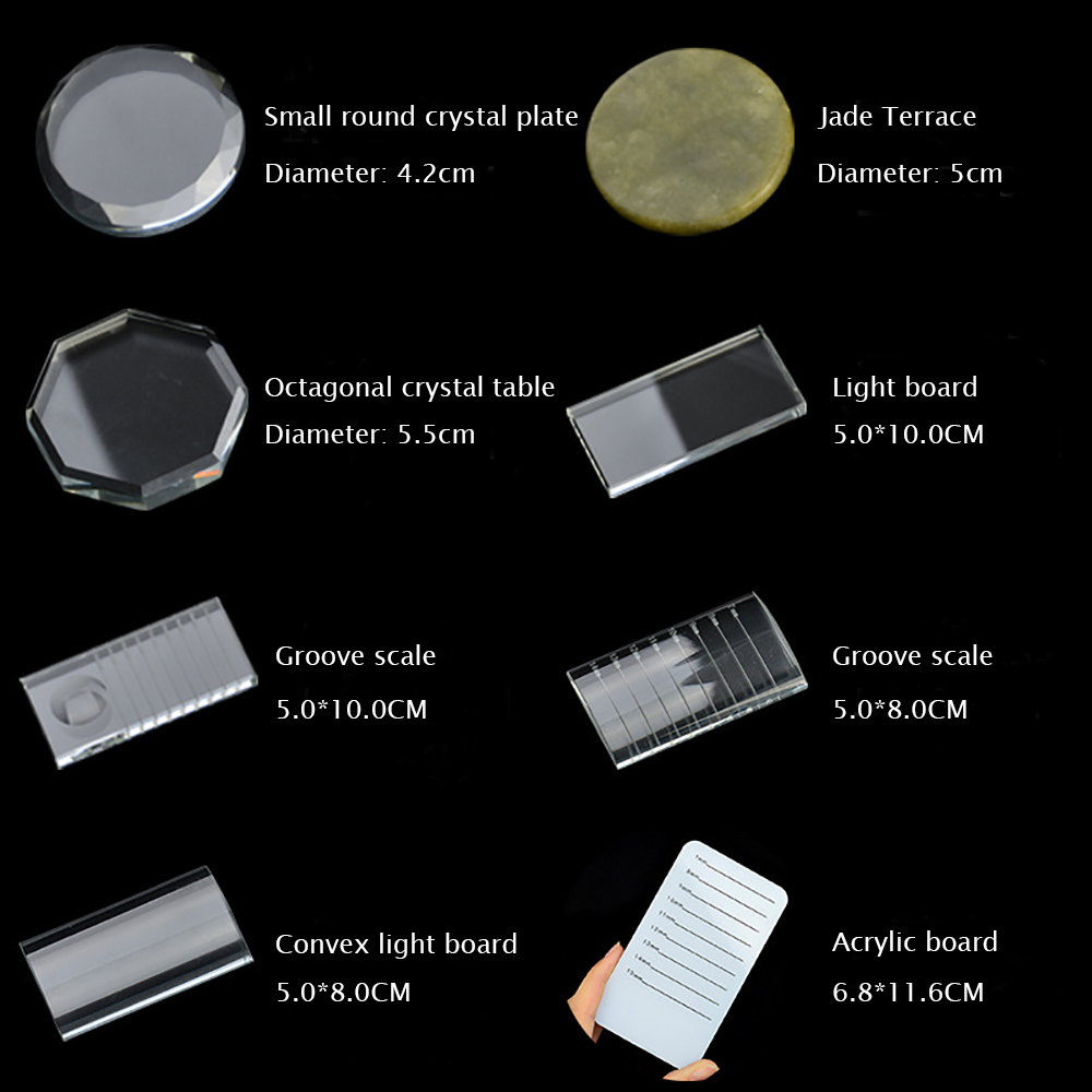 まつげエクステンションパレットクリスタルガラス U カーブ/ - Lash Tray Organizer のレビューと価格