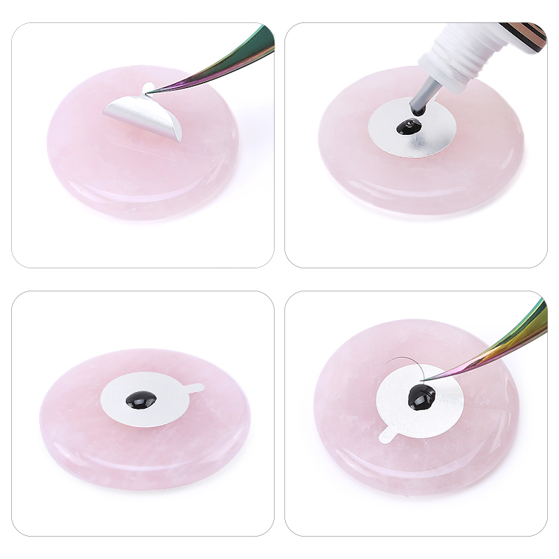 つけまつげ用接着剤パレット,メイクアップアクセサリー,翡翠石 - Lash Mapping Sticker のレビューと価格